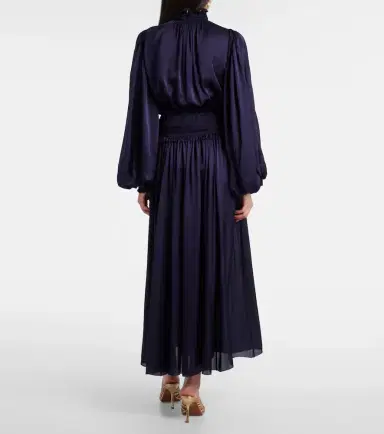 Zimmermann Dream shirred silk maxi skirt | Thumbnail 3