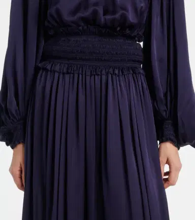 Zimmermann Dream shirred silk maxi skirt | Thumbnail 4