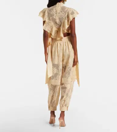 Zimmermann Hypnotic layered lace barrel-leg pants | Thumbnail 2