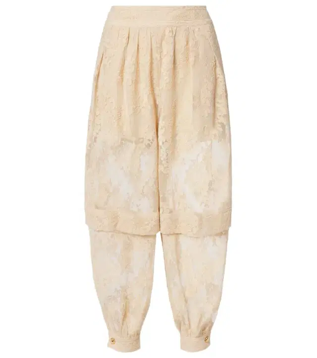 Hypnotic layered lace barrel-leg pants