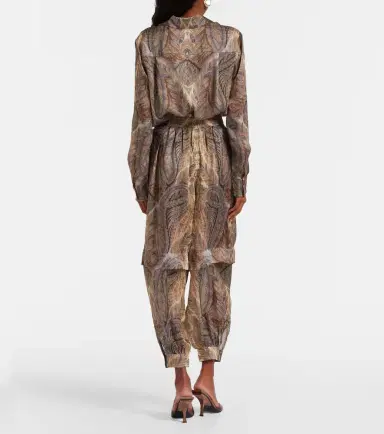 Zimmermann Hypnotic paisley silk tapered pants | Thumbnail 3 Zimmermann Hypnotic paisley silk tapered pants | Thumbnail 3