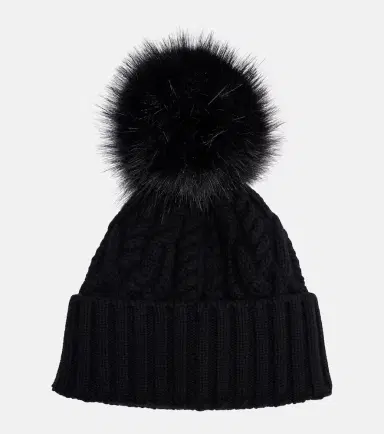 Moncler Cable-knit cashmere and wool-blend beanie | Thumbnail 3 Moncler Cable-knit cashmere and wool-blend beanie | Thumbnail 3
