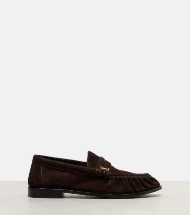 Saint Laurent Le Loafer Cassandre suede penny loafers | Thumbnail 3