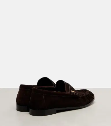 Saint Laurent Le Loafer Cassandre suede penny loafers | Thumbnail 4