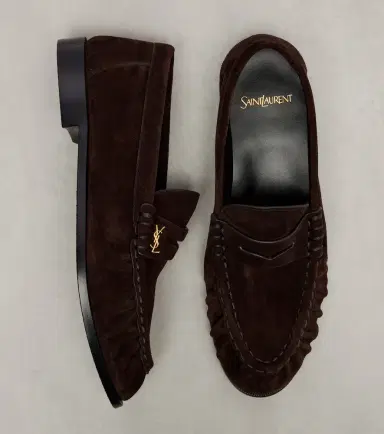 Saint Laurent Le Loafer Cassandre suede penny loafers | Thumbnail 5