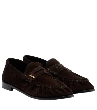 Saint Laurent Le Loafer Cassandre suede penny loafers | Thumbnail 1