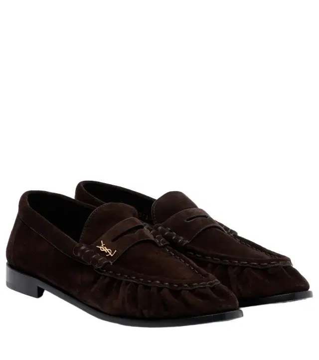 Saint Laurent Le Loafer Cassandre suede penny loafers