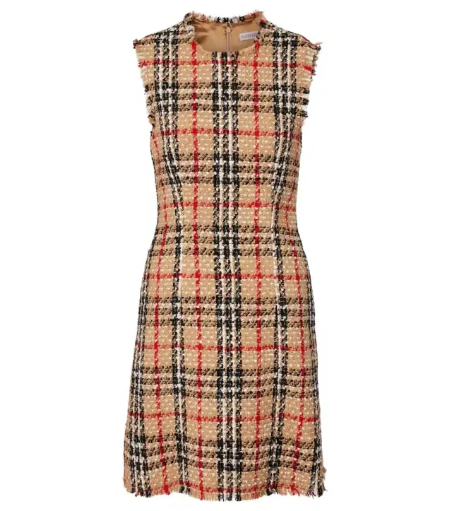 Burberry Check bouclé minidress