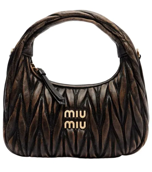 Miu Miu Wander Small matelassé leather tote bag