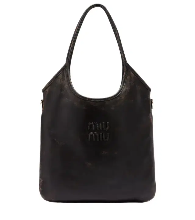 Miu Miu Ivy Medium distressed leather shopper