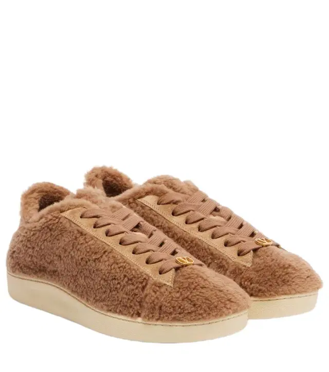 Valentino Garavani Royco VLogo suede-trimmed sneakers