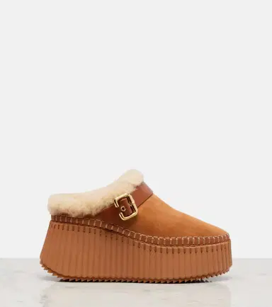 Chloé Chloé Nama 80 suede platform mules | Thumbnail 2