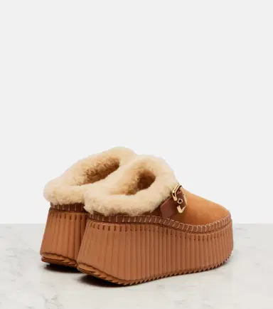 Chloé Chloé Nama 80 suede platform mules | Thumbnail 3