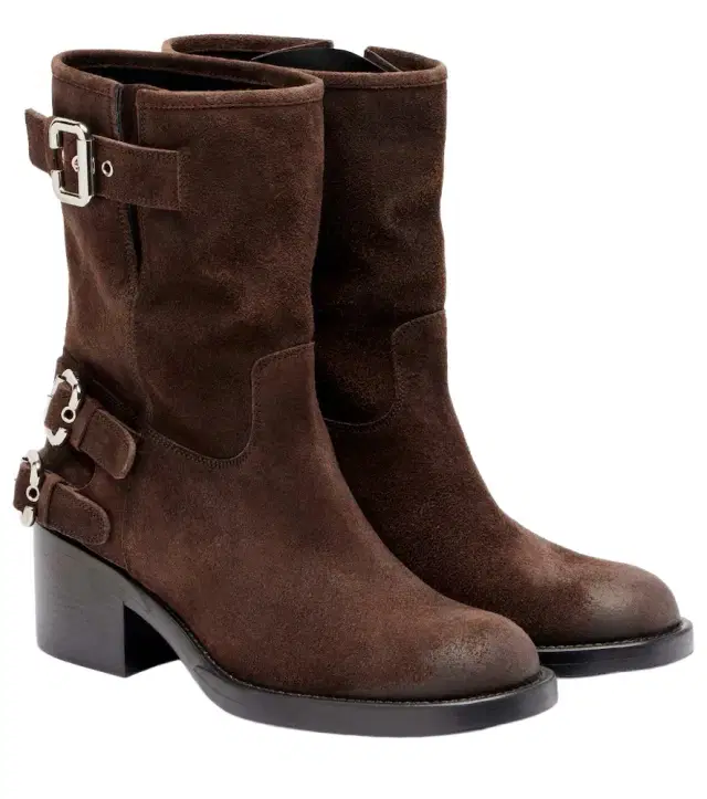 Chloe Chloé Dakota suede biker boots