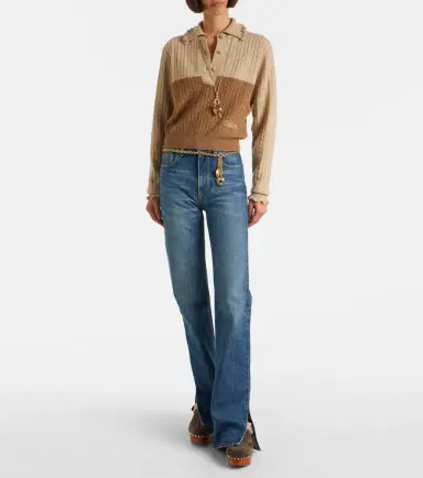 Chloe Chloé Jeannette shearling-trimmed suede wedge clogs | Thumbnail 5 Chloe Chloé Jeannette shearling-trimmed suede wedge clogs | Thumbnail 5