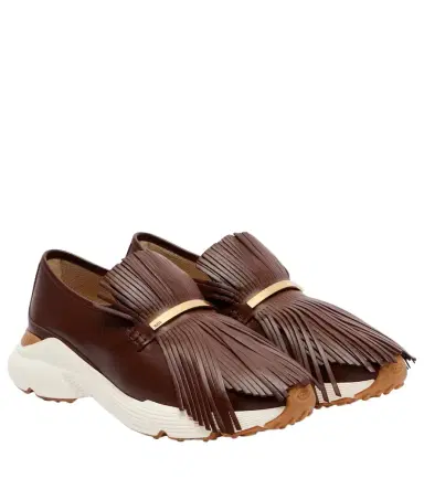 Tod's Fringed leather sneakers | Thumbnail 1