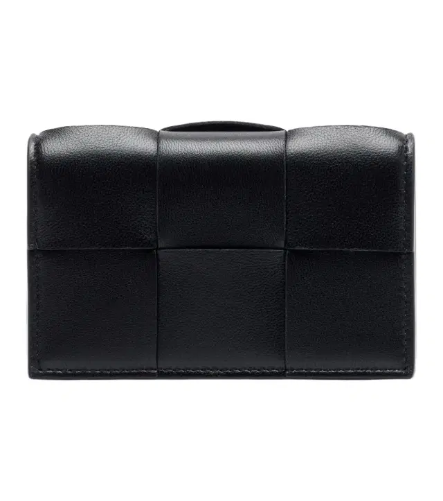Bottega Veneta Cassette Intrecciato leather card case