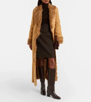 Nour Hammour Joni shearling-lined suede wrap coat | Thumbnail 2 Nour Hammour Joni shearling-lined suede wrap coat | Thumbnail 2