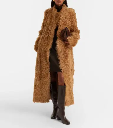 Nour Hammour Joni shearling-lined suede wrap coat | Thumbnail 6 Nour Hammour Joni shearling-lined suede wrap coat | Thumbnail 6