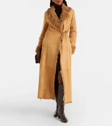 Nour Hammour Joni shearling-lined suede wrap coat | Thumbnail 7 Nour Hammour Joni shearling-lined suede wrap coat | Thumbnail 7