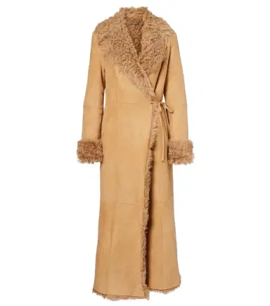 Nour Hammour Joni shearling-lined suede wrap coat | Thumbnail 1 Nour Hammour Joni shearling-lined suede wrap coat | Thumbnail 1
