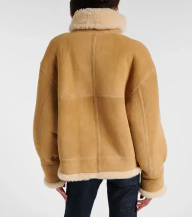 Nour Hammour Portia shearling-lined suede jacket | Thumbnail 2