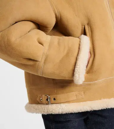 Nour Hammour Portia shearling-lined suede jacket | Thumbnail 4