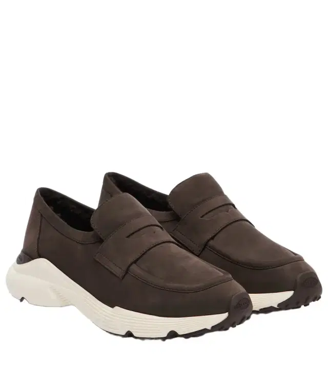 Tod's Shearling-lined leather slip-on shoes