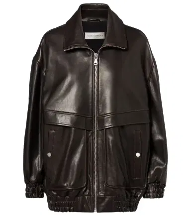 Nour Hammour Beck leather bomber jacket | Thumbnail 1 Nour Hammour Beck leather bomber jacket | Thumbnail 1