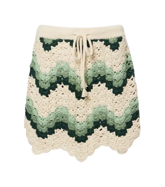 The Upside Tidal Hali cotton crochet miniskirt