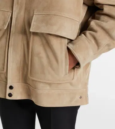 Nour Hammour Drey shearling-trimmed suede jacket | Thumbnail 5