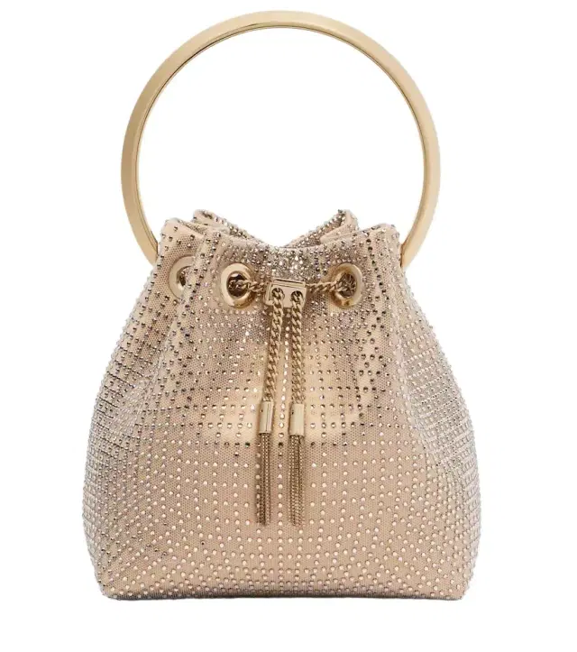 Bon Bon Small embellished satin bucket bag