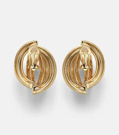 Jennifer Fisher Abstract Line gold-plated clip-on earrings | Thumbnail 2