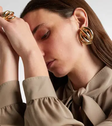 Jennifer Fisher Abstract Line gold-plated clip-on earrings | Thumbnail 4