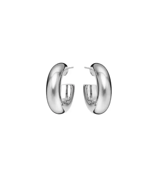 Jennifer Fisher Samira Micro rhodium-plated hoop earrings