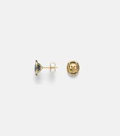 Octavia Elizabeth 18kt gold stud earrings with diamonds and sapphires | Thumbnail 2 Octavia Elizabeth 18kt gold stud earrings with diamonds and sapphires | Thumbnail 2