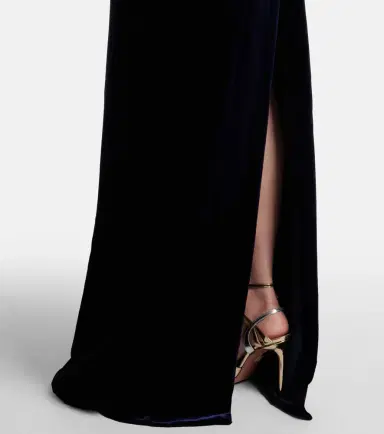 Costarellos Crystal-embellished velvet gown | Thumbnail 6