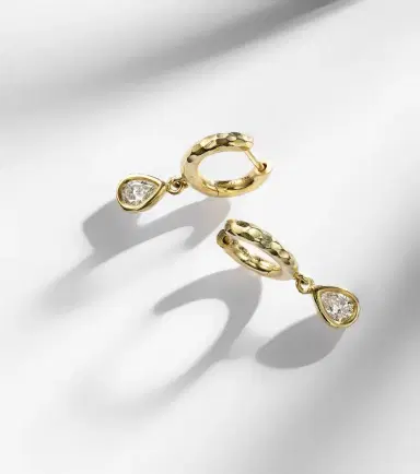 Octavia Elizabeth Hidden Gem 18kt gold huggie earrings with diamonds | Thumbnail 5 Octavia Elizabeth Hidden Gem 18kt gold huggie earrings with diamonds | Thumbnail 5