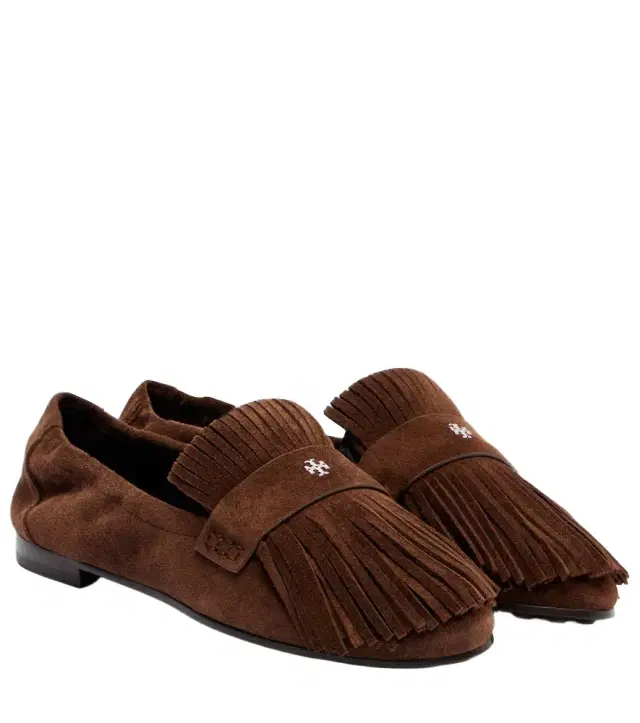 Tory Burch Ballet fringed suede loafers