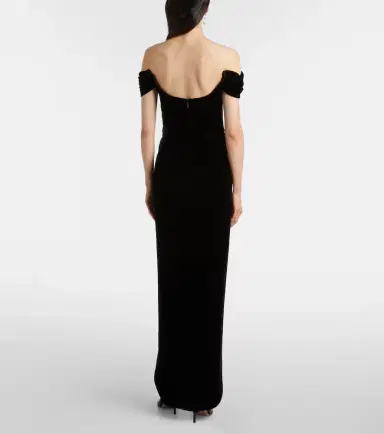 Costarellos Embellished off-shoulder velvet gown | Thumbnail 5 Costarellos Embellished off-shoulder velvet gown | Thumbnail 5