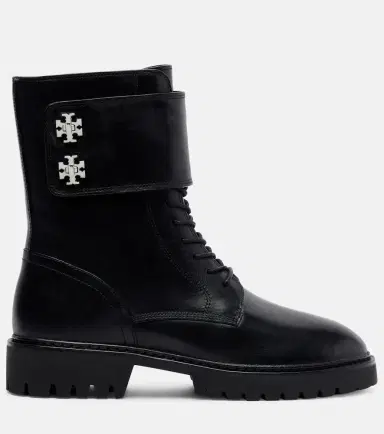 Tory Burch Turnlock leather combat boots | Thumbnail 3