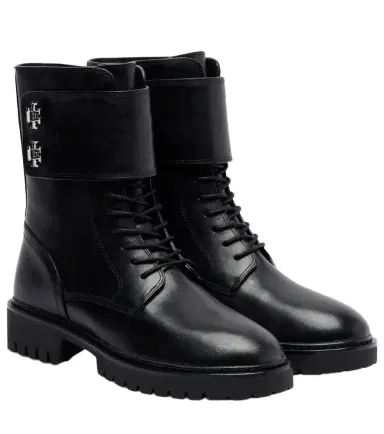 Tory Burch Turnlock leather combat boots | Thumbnail 1