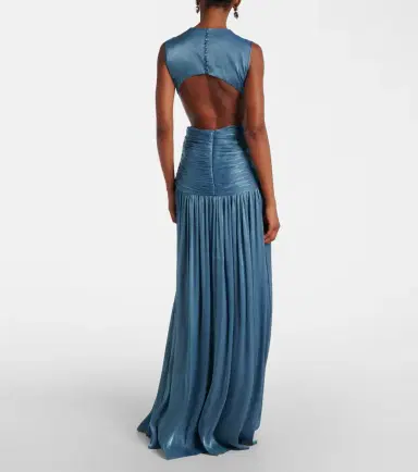 Costarellos Draped open-back jersey gown | Thumbnail 3