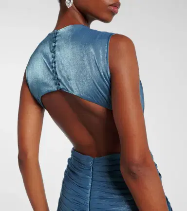 Costarellos Draped open-back jersey gown | Thumbnail 6