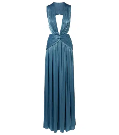 Costarellos Draped open-back jersey gown | Thumbnail 1