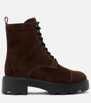Tory Burch T Monogram suede combat boots | Thumbnail 3