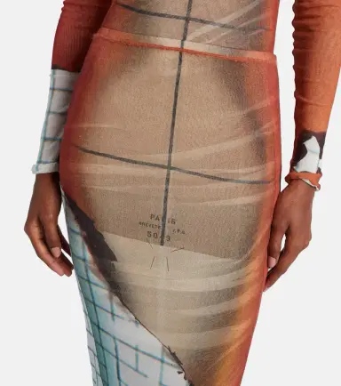 Jean Paul Gaultier Fire tulle maxi skirt | Thumbnail 3