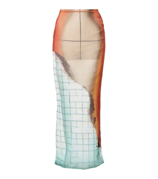 Jean Paul Gaultier Fire tulle maxi skirt