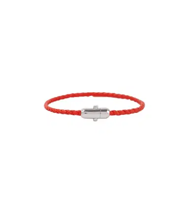 Bottega Veneta Braided leather and sterling silver bracelet | Thumbnail 1