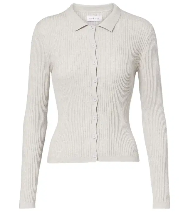 Velvet Nikki cotton and cashmere polo shirt